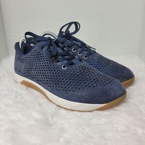 Nobull Leather Trainer Shoes  Unisex Size M 8  W 9.5  Navy Blue Sneaker